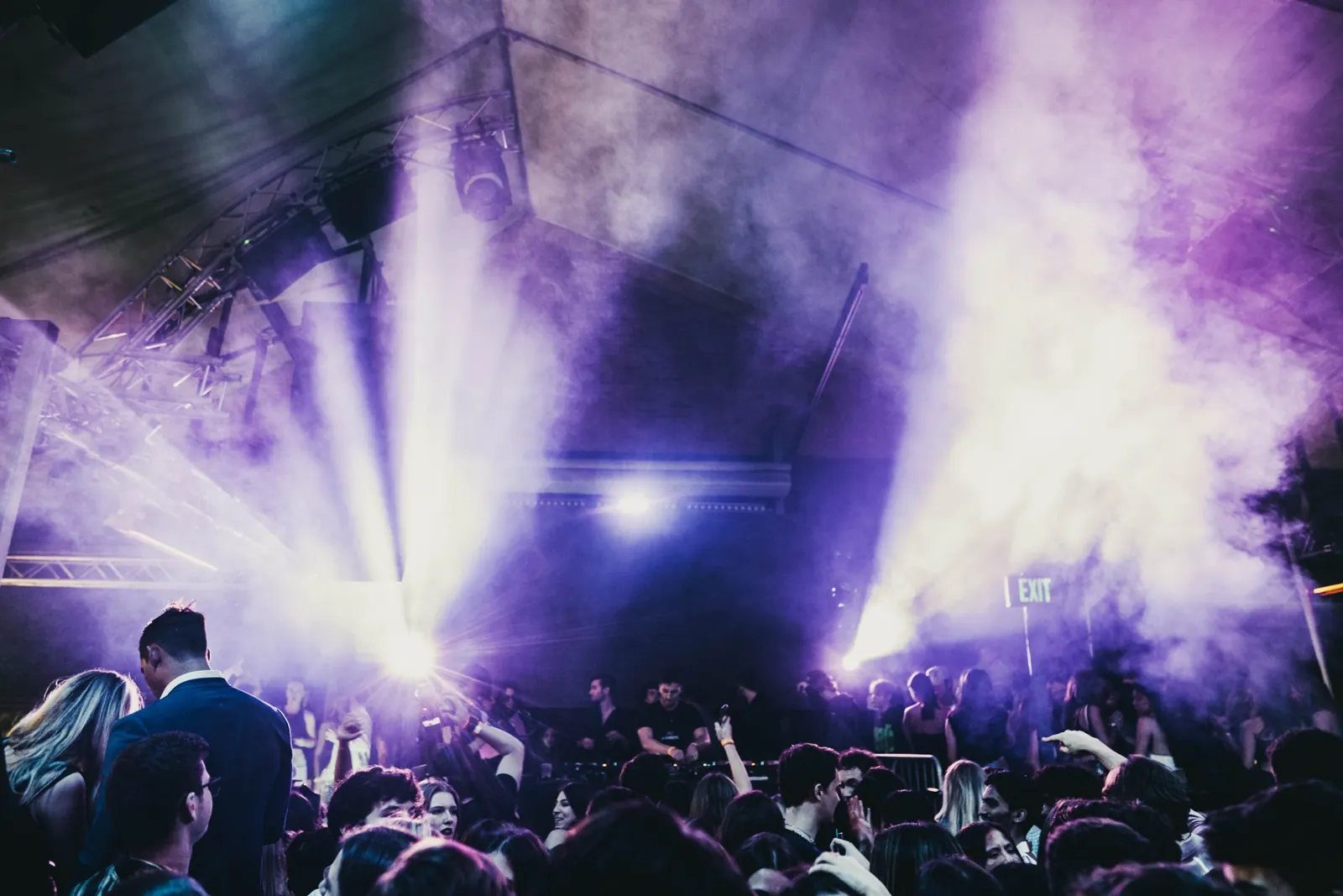 Lasers and haze over the stage during Jordan Miller's set supporting John Summit