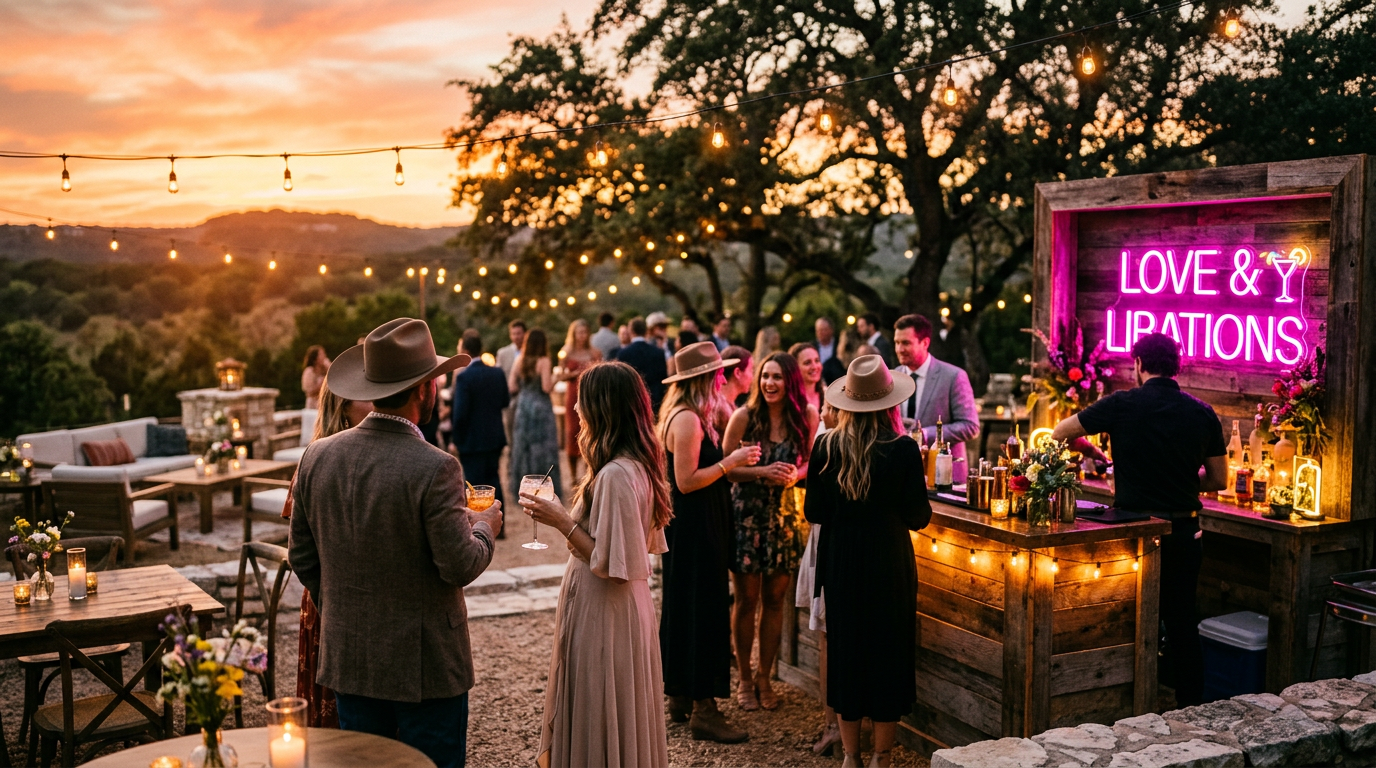 How to Plan the Ultimate Country EDM Wedding Cocktail Hour