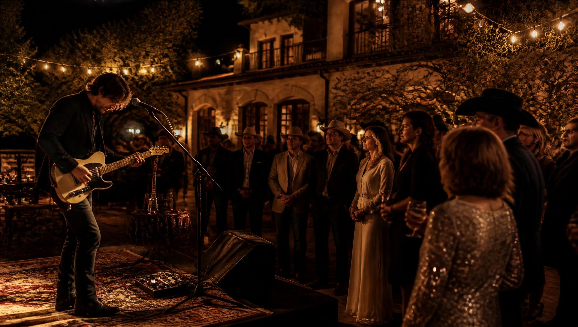 Jordan Miller performing at a private Texas estate