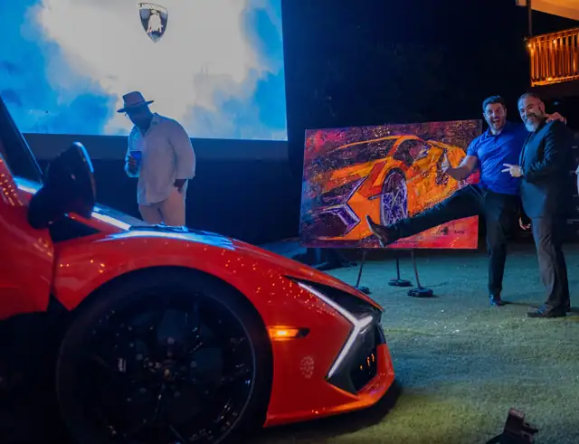 Lamborghini Revuelto launch party in Austin, 2023, with Jordan Miller DJing, photo 93