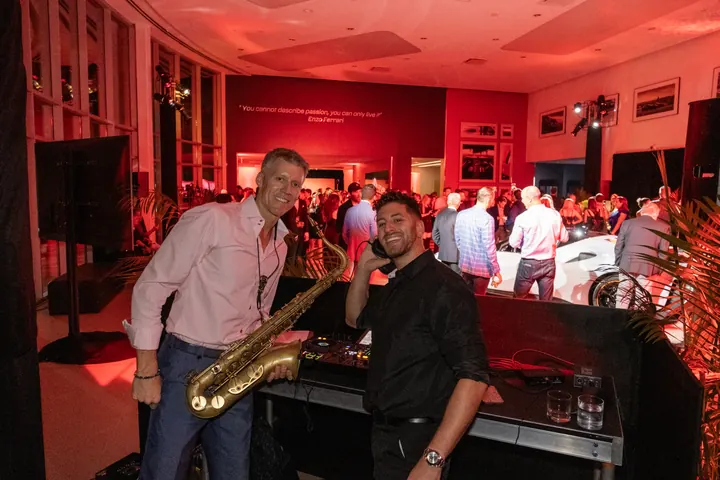 Ferrari F1 Reception 2023, SF90 unveiling, with Jordan Miller: Selfie (photo 11 of 13)
