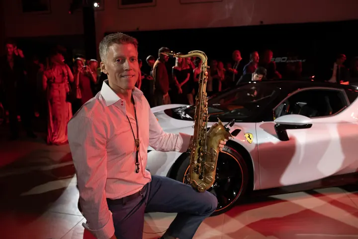Jordan Miller DJing the Ferrari reveal party during Formula 1 weekend in Austin, 2023 (photo 29 of 99)