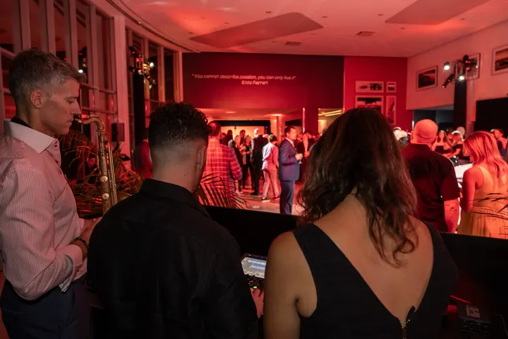 Jordan Miller DJing the Ferrari reveal party during Formula 1 weekend in Austin, 2023 (photo 43 of 99)