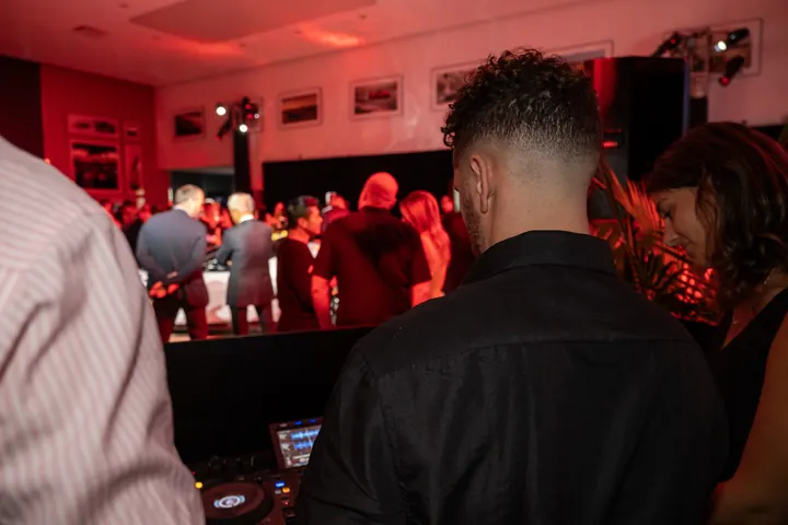 Jordan Miller DJing the Ferrari reveal party during Formula 1 weekend in Austin, 2023 (photo 44 of 99)