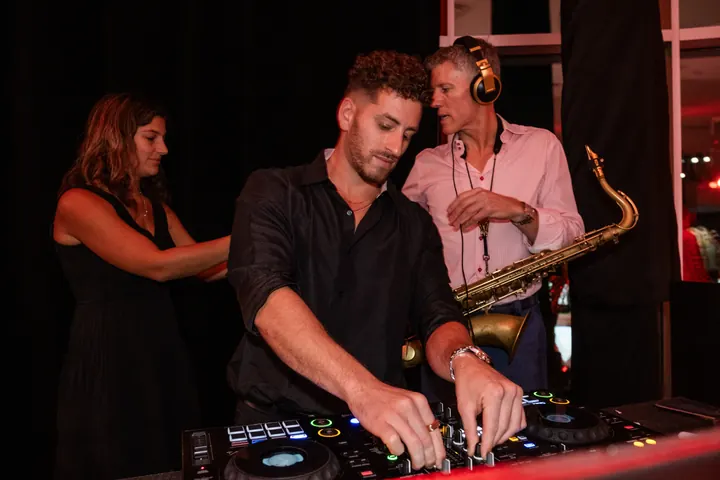 Jordan Miller DJing the Ferrari reveal party during Formula 1 weekend in Austin, 2023 (photo 46 of 99)