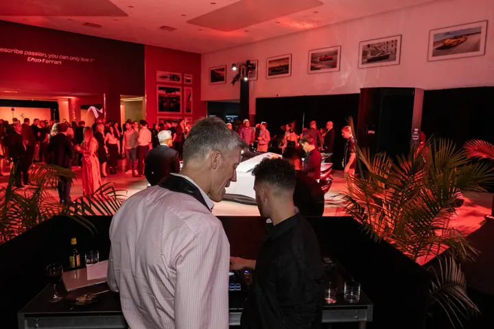 Jordan Miller DJing the Ferrari reveal party during Formula 1 weekend in Austin, 2023 (photo 55 of 99)