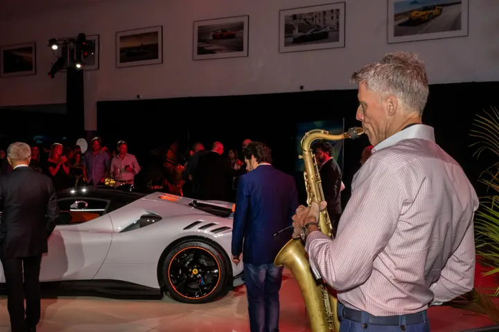 Jordan Miller DJing the Ferrari reveal party during Formula 1 weekend in Austin, 2023 (photo 57 of 99)