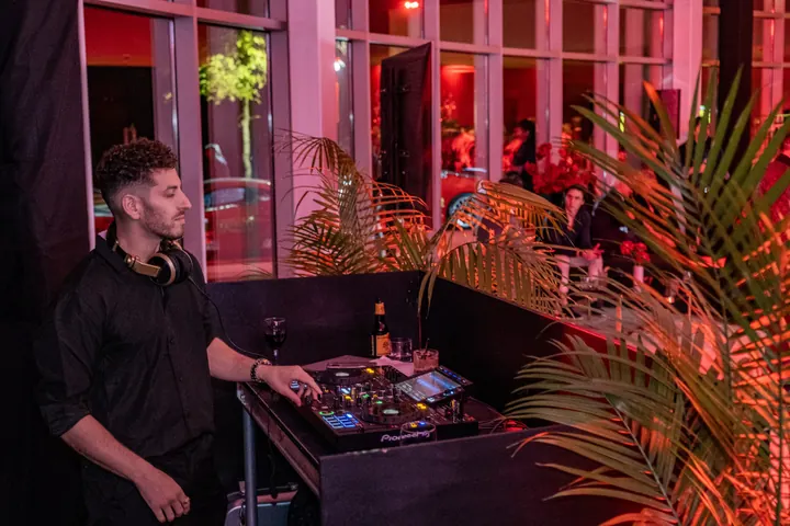 Jordan Miller DJing the Ferrari reveal party during Formula 1 weekend in Austin, 2023 (photo 61 of 99)