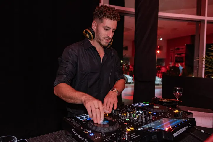 Jordan Miller DJing the Ferrari reveal party during Formula 1 weekend in Austin, 2023 (photo 87 of 99)