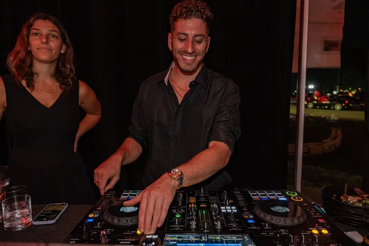 Jordan Miller DJing the Ferrari reveal party during Formula 1 weekend in Austin, 2023 (photo 96 of 99)